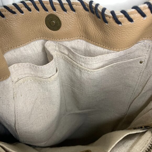 MUXO Large Tan Leather Shoulder Bag - Picture 9 of 17